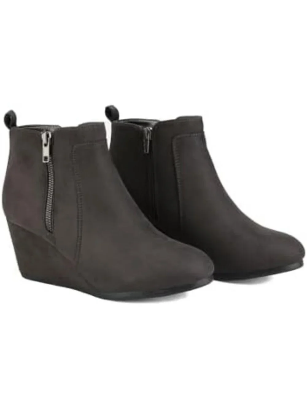 Chic Suede Low Wedge Ankle Boots for Women - Stylish & Comfortable Footwear